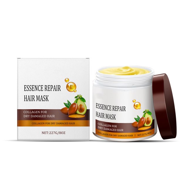 Mascarilla capilar de colágeno para un tratamiento reparador y acondicionador profundo con 8 queratinas hidrolizadas y aceites naturales. Acondicionador reparador de colágeno para cabello dañado. Crem