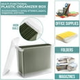 thumbnail image 6 of Sorbus Large Clear File Organizer Storage Bin with Lid for Binders, Notebooks, Folders, Magazines & More – 1 Pc, 6 of 8