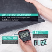 La Crosse Technology Buzz Digital Alarm clock with Vibration and Loud Sound, 617-147