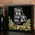 thumbnail image 3 of Torched Rhode Island Wine Cork Shadow Box Wall Mount Decor 13"x13"x3" Gray, 3 of 8