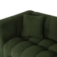 thumbnail image 4 of 80" Teddy Couch Sofa with  Fluffy Waves Design,Cut Cozy Sofa with 2 Throw Pillows,Elegant Three-Seater Couch Sofa for  Living Room Office Apartment,Green, 4 of 8