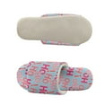 thumbnail image 5 of COEQINE Womens Open Toe Slippers Trendy Christmas Ho Ho Ho Print Slip On House Slides Soft Fuzzy Slippers Portable Indoor Shoes Slip On Home Sandals Footwear for Guest Ladies Mom, 40-41, 5 of 7
