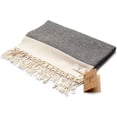 thumbnail image 6 of Smyrna Rustic Dark Gray Solid Cotton Throw, 50" x 60", 6 of 7