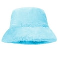 thumbnail image 5 of TZ Promise Women Plush Fluffy Bucket Hat Warm Lining Winter Faux Fur Cozy Wide Brim Winter, 5 of 5
