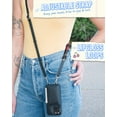 thumbnail image 3 of Smartish iPhone 13 Crossbody Wallet Case - Dancing Queen [Purse/Clutch with Detachable Strap & Wristlet] Protective Cover with Credit Card Holder - Stiletto Black-Silver, 3 of 6