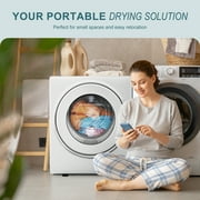 Simzlife 1.6 Cu. ft. Portable Clothes Dryer, Electric Compact Dryer Machine, 19.5 in W, 23.6 in H