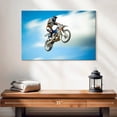 thumbnail image 2 of Elephant Stock Extreme Motocross Wall Art - Horizontal Canvas Wall Art - Living Room Wall Decor - Sports Canvas - Blue And White Decor - 24" x 16", 2 of 8