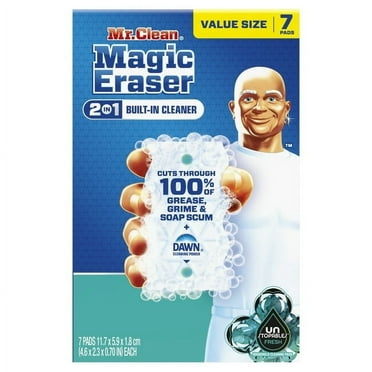 Mr. Clean Magic Eraser Foaming Sponge, All Purpose Cleaner, Dawn Cleaning Power, Ultra Foamy, 7 Count - 2 Pack
