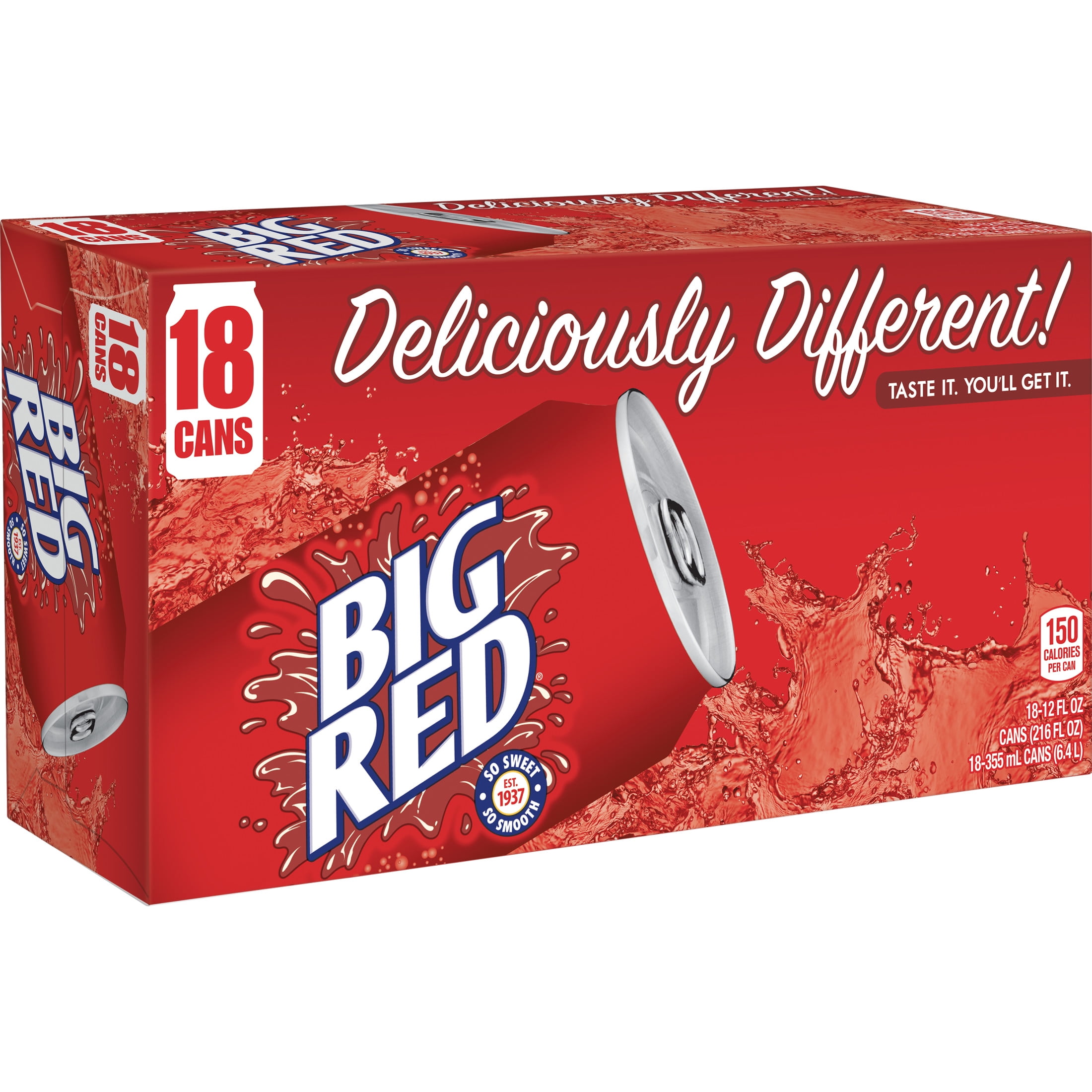 Big Red Soda Pop, 12 fl oz, 18 Pack Cans