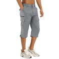 thumbnail image 1 of Pantalones cortos cargo TACVASEN para hombre, senderismo, secado rápido, gris claro, 1 of 7