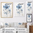 thumbnail image 4 of Designart "Poppy Flower Blue Minimalism painting I" Floral & Botanical Floater Framed Canvas Print, 4 of 7