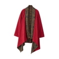 thumbnail image 2 of Cárdigan de hombre de mezcla de algodón, informal, étnico, con dobladillo irregular, cárdigan ligero Rojo, 2 of 8