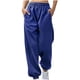 thumbnail image 1 of ICHUANYI Clearance Women's Fashion Casual Solid Elastic Waist Trousers Long Straight Pants(Blue, XL) ICHUANYI WER2023080905737, 1 of 7