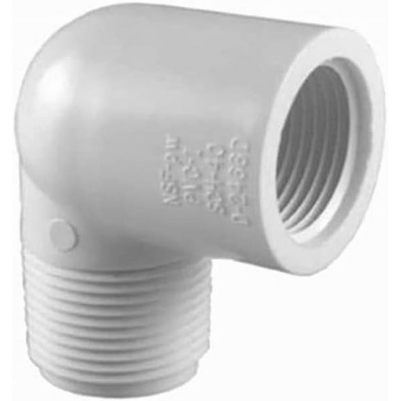 PVC 02307 0800HA Pipe Fitting, Schedule 40 PVC Street Elbow, 90-Degree, White, 3/4-In. - Quantity 25