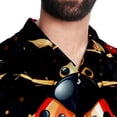 thumbnail image 5 of Seven Starred Ladybird Men's Short Sleeve Casual Printed Button Down Beach Shirt Summer Unisex Top, 5 of 6
