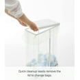 thumbnail image 3 of Yamazaki Home Lidded Garbage Bag Holder, White, Steel, 12, Lid, 3 of 7