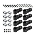 thumbnail image 1 of DYNWAVECA 8 Pcs Pinces de Rail d'Extrémité Accessoires de Remplacement pour Clôture Support Facile à Installer Raccords de Coin en Métal, 1 of 10