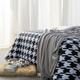 thumbnail image 5 of NTBAY Microfiber Queen Duvet Cover Set, 3 Pieces Soft Houndstooth Printed Cover Set with Zipper Closure and Corner Ties, Black and White, 5 of 5