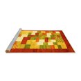 thumbnail image 2 of Ahgly Company Machine Washable Indoor Square Abstract Yellow Contemporary Area Rugs, 4' Square, 2 of 4