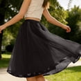 thumbnail image 5 of Cxenplz 1950s Vintage Knee Length Crinoline Petticoats for Women Tulle Skirts for Under Dresses 50s Clothing, 5 of 7