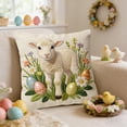 thumbnail image 6 of HASACHYL Embroidery Throw Pillow Cover 18 Inch - Short Lint Decorative Pillowcase for Sofa, Living Room, Bedroom, Home Decor, Cute Easter Good Things Design, 6 of 6