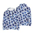 thumbnail image 6 of Bingfone Blue Roses Men's Drawstring Hoodie Long Sleeve Pocket Sweatshirts-3X-Large, 6 of 6