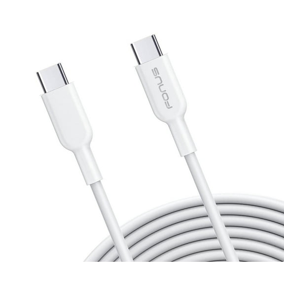 6ft Long USB-C Cable for Galaxy S22/Ultra/Plus - Fast Charger Cord Power Wire Type-C to Type-C Data Sync White Compatible With Samsung Galaxy S22/Ultra/Plus