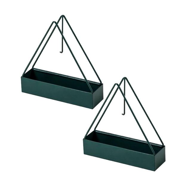 Oleegame 2PC Spoon And Lid Rest Reel Stand Portable Triangular Recycling Tray Outdoor Vertical Stand Swimming Pool Terrace Fire Coil Tray Holder Green