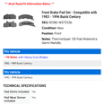 thumbnail image 2 of Front Brake Pad Set - Compatible with 1983 - 1996 Buick Century 1984 1985 1986 1987 1988 1989 1990 1991 1992 1993 1994 1995, 2 of 2