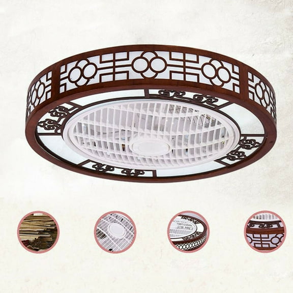 CNCEST Retro 22” Bladeless Ceiling Fan with Remote Control