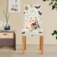 thumbnail image 4 of Yayeee 2 Pack Dining Chair Covers Stretch Parson Chairs Slipcovers Seat Protector, Halloween Happy Ghosts, 4 of 6