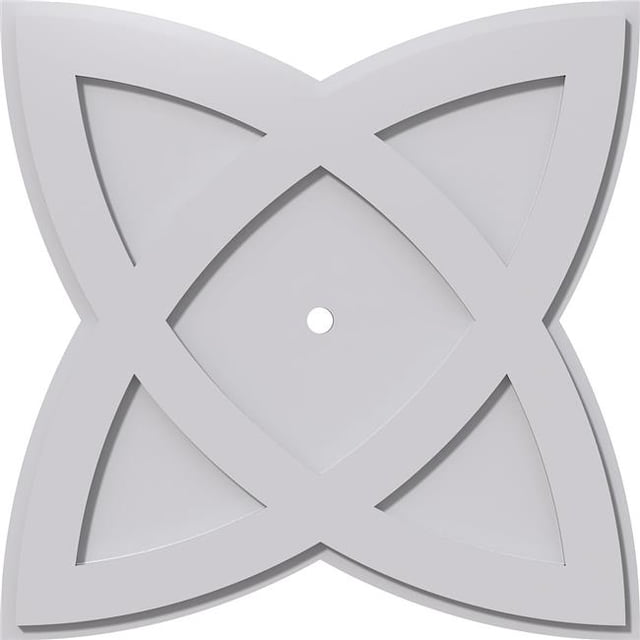 Ekena Millwork CMP24CM-01000 24 in. OD x 1 in. ID Square Cosmo Architectural Grade PVC Contemporary Ceiling Medallion