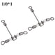 thumbnail image 3 of Pezas 10 Piezas Conjunte de Forma de T Drable T Swivels Conectores Conectores de Pesca Accesorios 1/0x1, 3 of 8