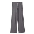 thumbnail image 4 of GEWSEY Scrubs for Women, Mid Rise Straight Leg Cargo Pants with Knit Yoga Waistband, Anti-Wrinkle Womens Scrubs Pants (Dark Gray, M), 4 of 6