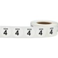 thumbnail image 3 of White Shoe Size 4 Circle Stickers | 0.75" Inch Round | 500 Pack, 3 of 4