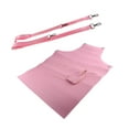 thumbnail image 1 of Delantal de cocina de PU, resistente al aceite, fácil de limpiar, con bolsillo, impermeable, para trabajo, para hornear, cocina, hogar, barbacoa Rosa, 1 of 9