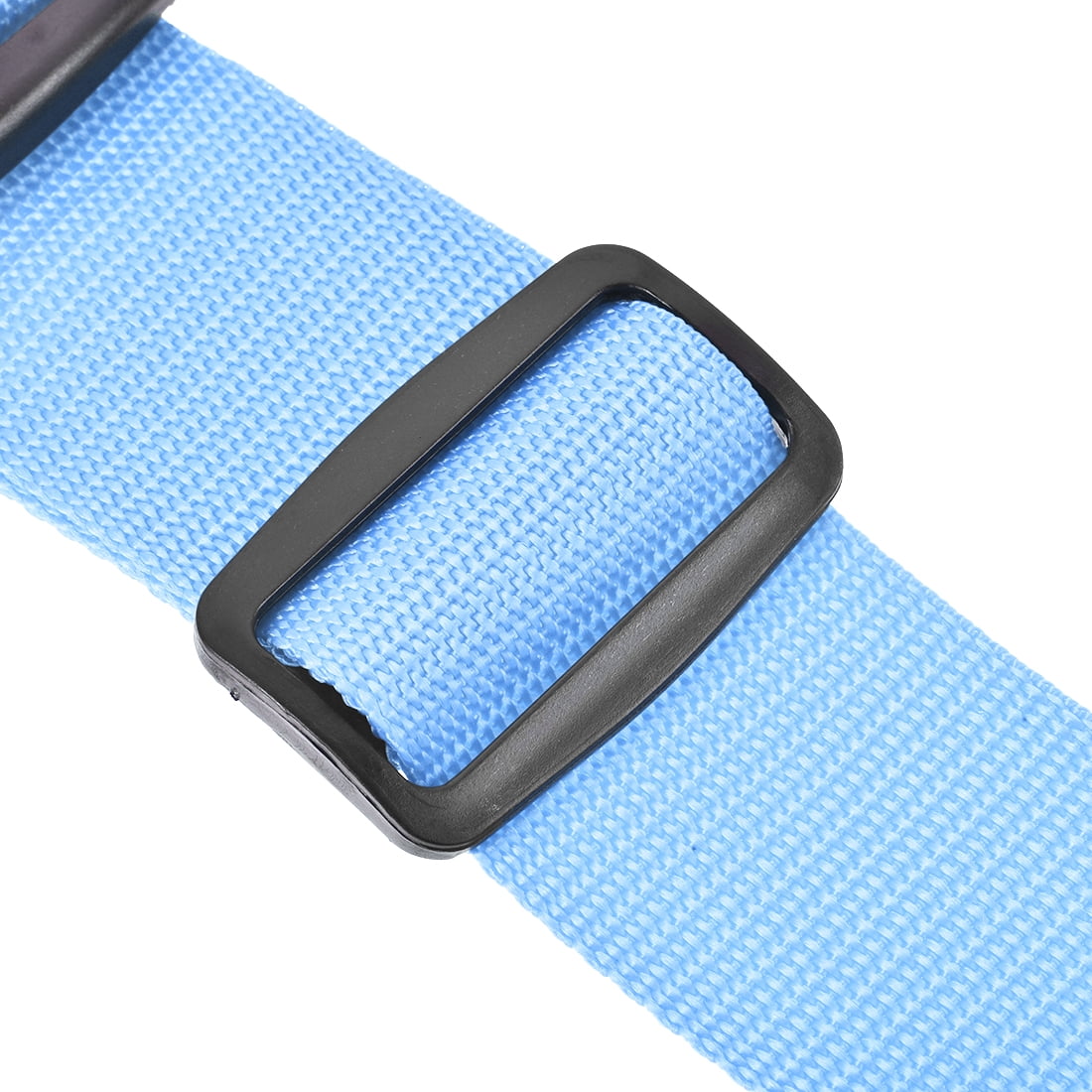 Unique Bargains Luggage Straps Belts with Buckle Label Adjustable Bag Packing Accessories Sky Blue