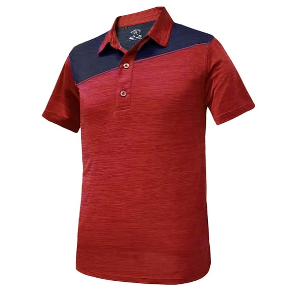 Monterey Club Men's Melange Flash Colorblock Golf Polo Shirt #1276