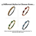 thumbnail image 5 of Nana Women Silver Stackable Birthstone Ring Baguette Cut Platinum Plated Size 6-Jan Simulated Garnet, 5 of 7