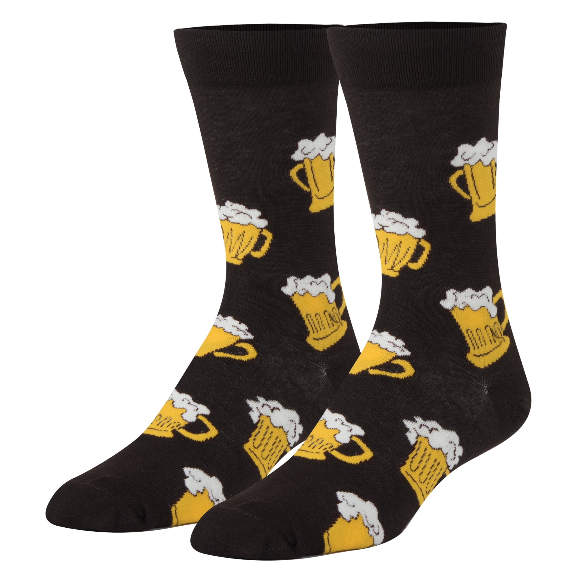 Crazy Socks, Beer Mugs, Funny Socks for Men Women, Fun Crew Print ...