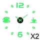 thumbnail image 1 of 2x Reloj Silencioso De Pared DIY Sin Marco, Pegatina De Espejo 3D, Decoración Para Cocina, 1 of 8