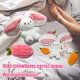 thumbnail image 4 of Peluche YOUBLEK con forma de conejo, fresa, reversible, 18 cm, 4 of 6