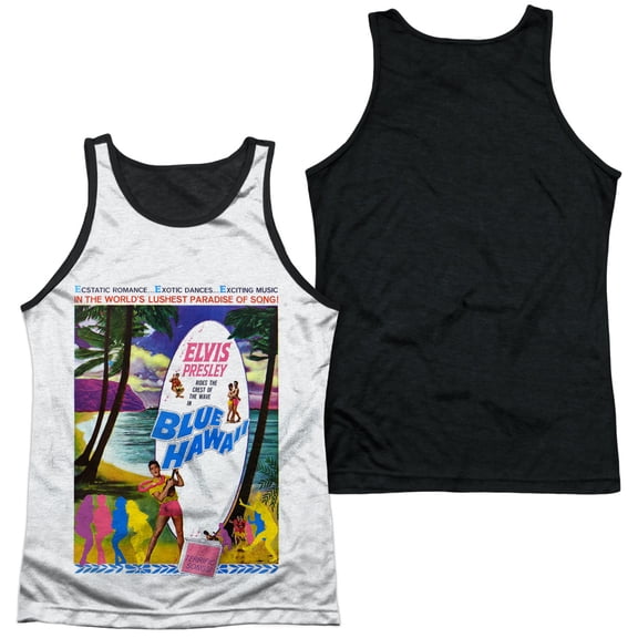 Elvis Presley Blue Hawaii Sublimated Tank Top White/Black