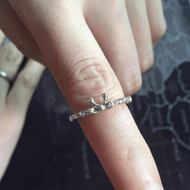 Bowknot Design Women Girl Rhinestone Ring Rhinestone Bowknot Ring; Bowknot with Micro Paved Bow Tie for Party Dating