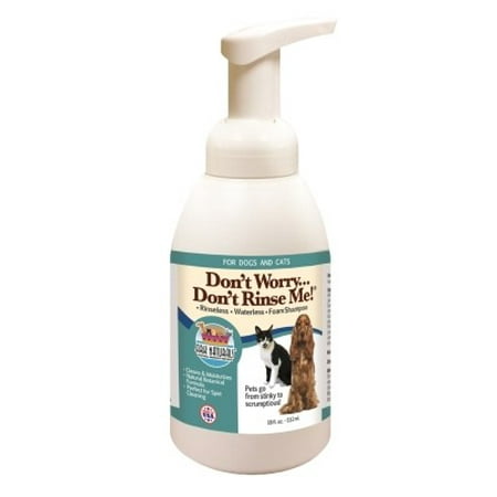 Ark naturals don't worry don't rinse me waterless dog & cat shampoo, 18-oz