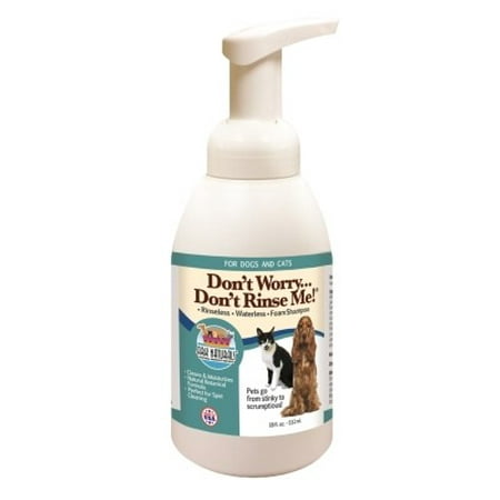 Ark Naturals Ne vous inquiétez pas Ne pas rincer moi Waterless Dog & Cat Shampooing, 18 Oz