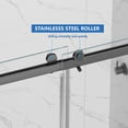 thumbnail image 6 of 55-59"W x 72"H Frameless Double Sliding Shower Door, 5/16"(8mm) Glass, Matte Black, 6 of 16
