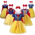 thumbnail image 2 of Vestido de princesa Blancanieves de Disney para niña, disfraz con capa, vestido de baile de encaje para Halloween, vestido de fiesta de cumpleaños para niños de 2 a 12 años, 2 of 4