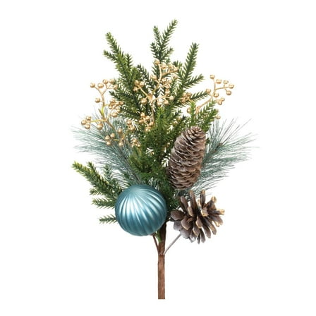 Melrose International LLC Pine Spray w/Ornament (Set of 2) 18.5"H Plastic