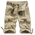 thumbnail image 2 of Felirenzacia Men's Workwear Shorts With Multiple Pockets Zipper Straight Leg Five Piece Pants, Casual Outdoor Sports Shorts Pants, 2 of 6
